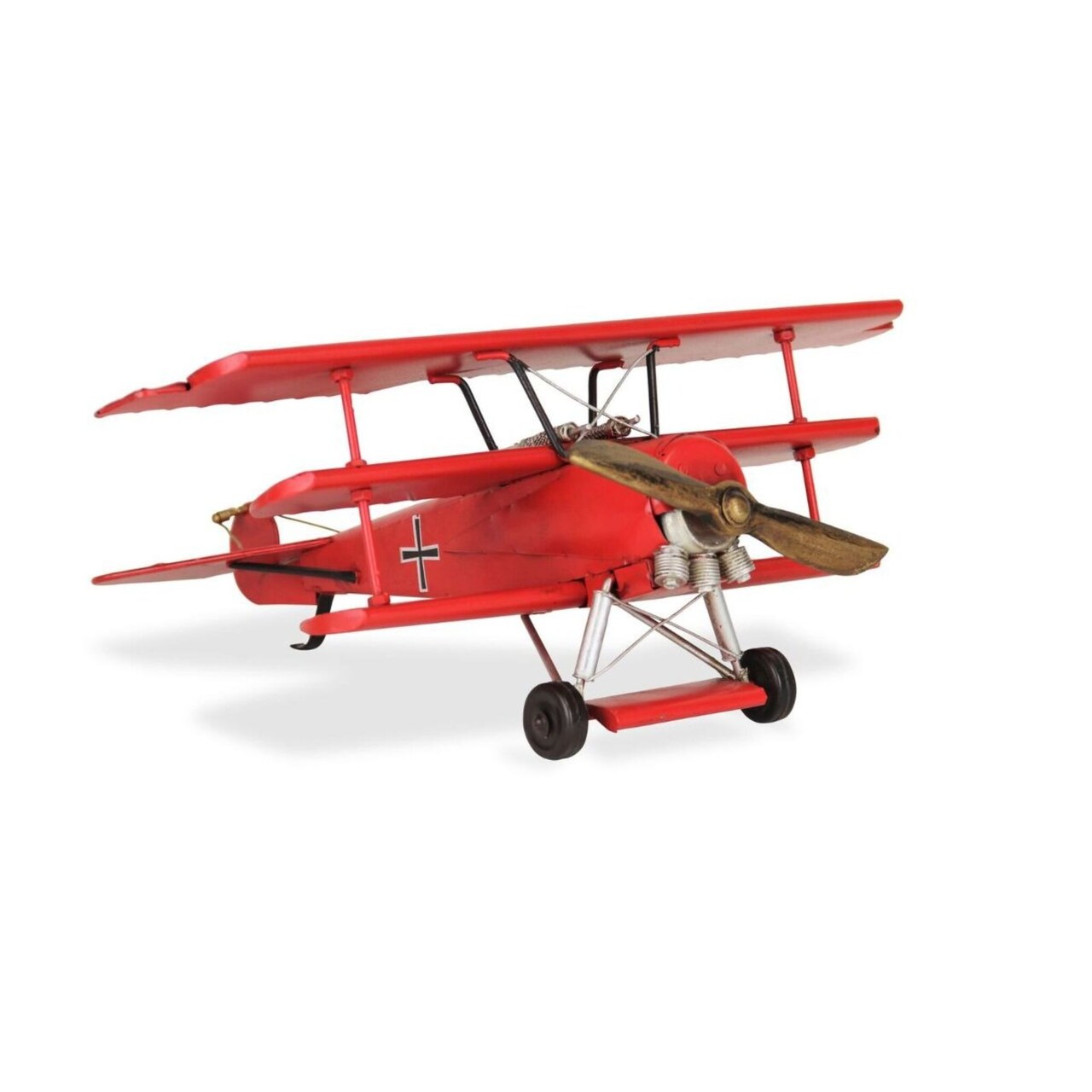 Contemporary Home Living 14.5" Red World War 1 Red Baron Triplane Tabletop Decoration